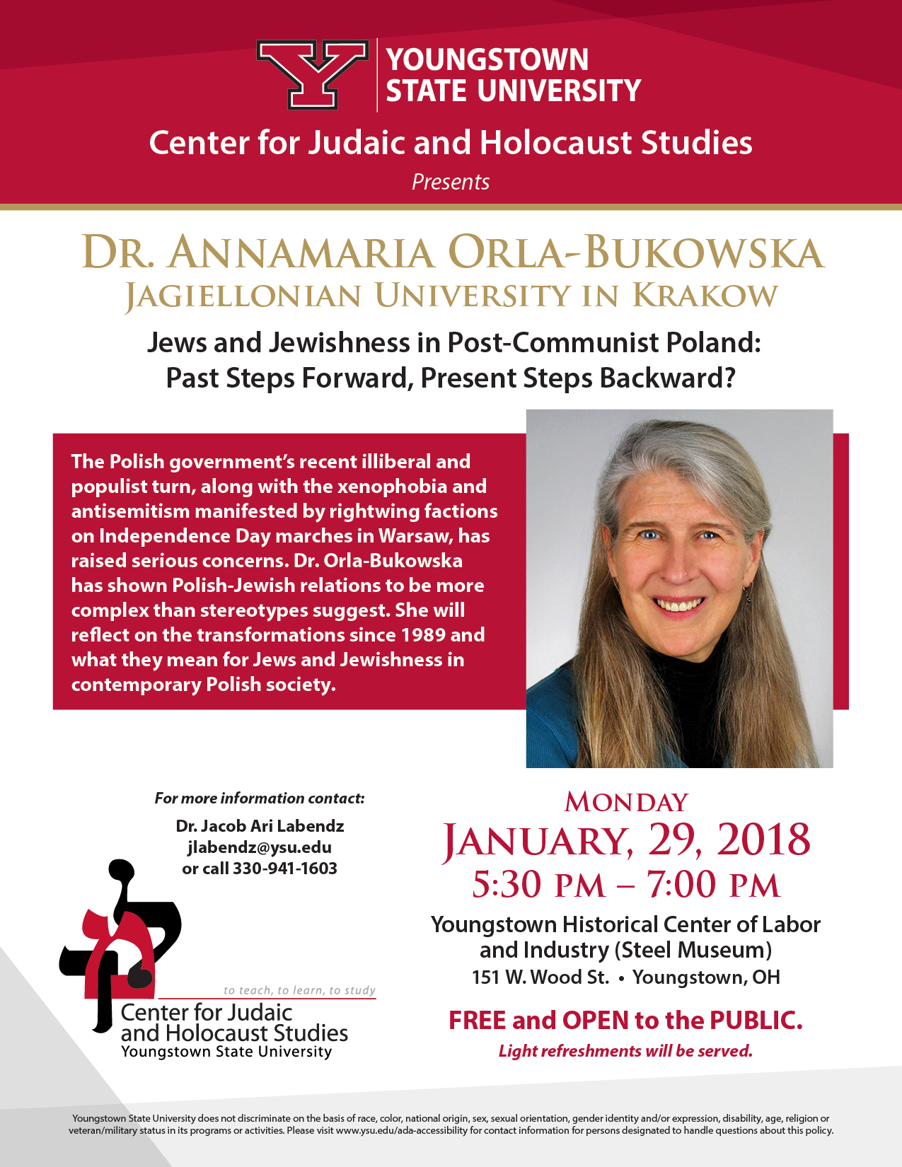 20172018 Events and Programs Center for Judaic & Holocaust Studies