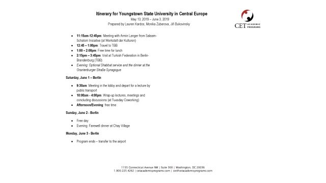 Holocaust and Human Rights Itinerary